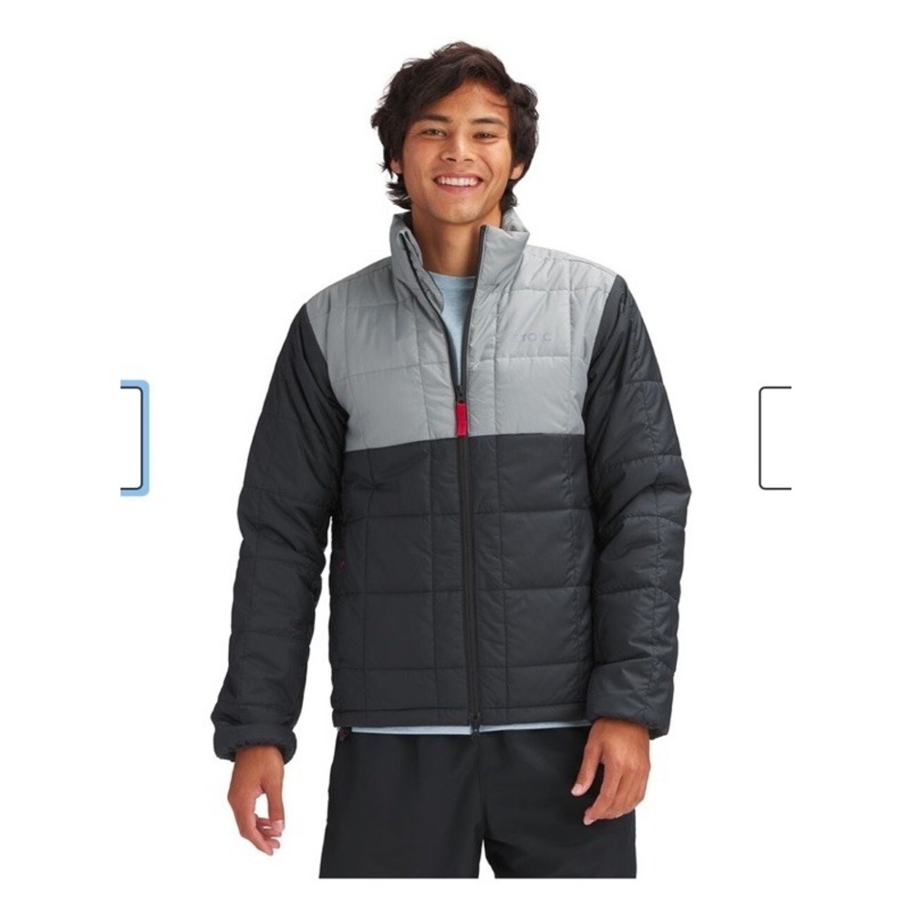 Stoic Mens XL Venture Insulated Jacket  Black and Gray Poly Filled Lightweight